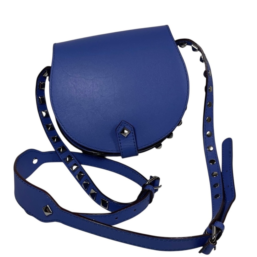 Rebecca Minkoff Blue Crossbody leather Bag with silver studded details